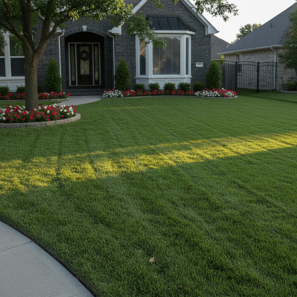Professionally maintained lawn